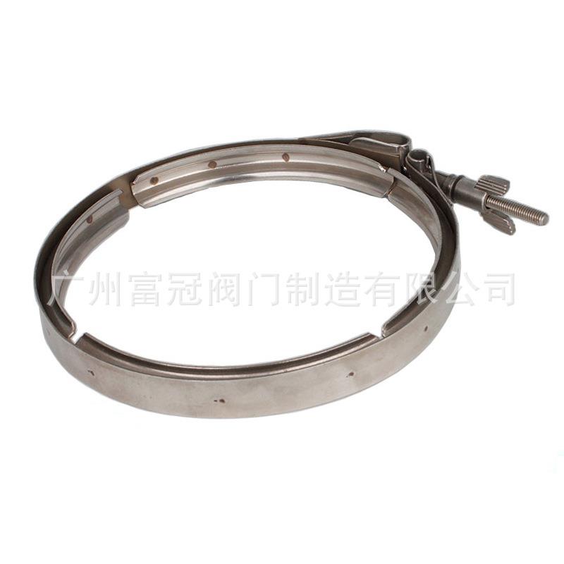04不锈钢双备卡箍V型槽快装法兰抱箍沟槽接头双倍管箍管夹