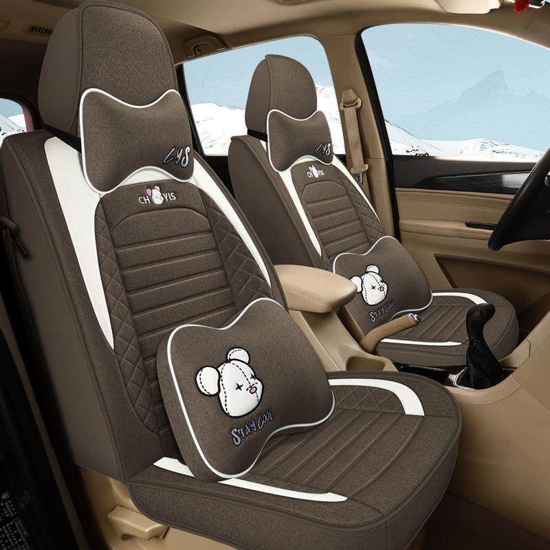 七五座专用汽车亚麻座套宝骏073安欧诺菱831荣宏光全长包围布艺坐