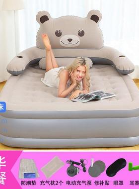 双加高全用自动人充气垫床加大充气气床加AL102316厚充床超厚卡通