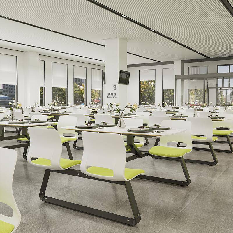 学校连体堂餐椅快餐商店用单位企桌业员工厂早餐厅学生岩STCZ-669
