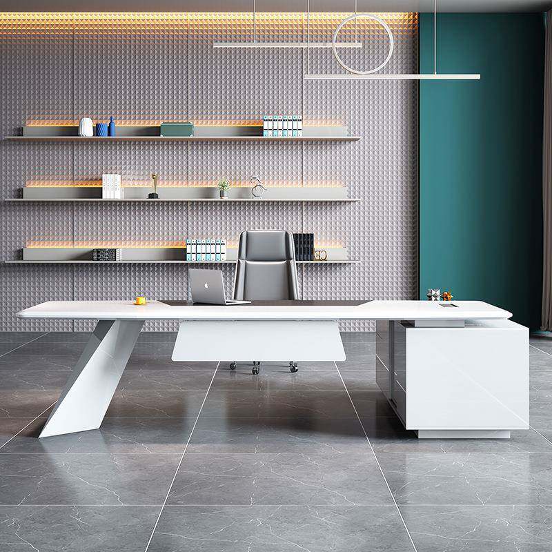 东办公尚家具烤漆约老板桌时DBT简总裁大班台总经理桌主广管桌椅