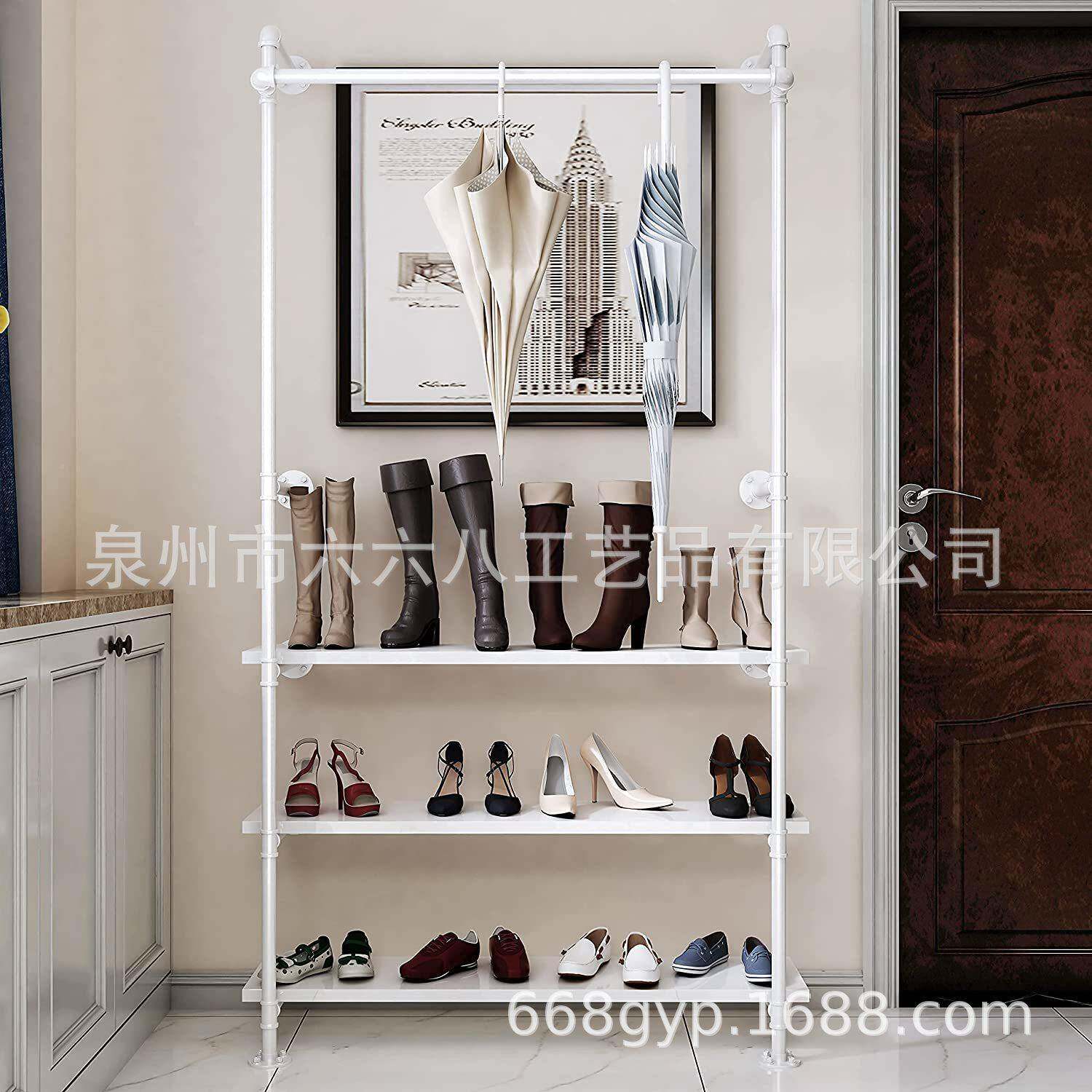 搁置风物架展MBI复古工业创意置花物架服装示架墙上装饰实木架墙