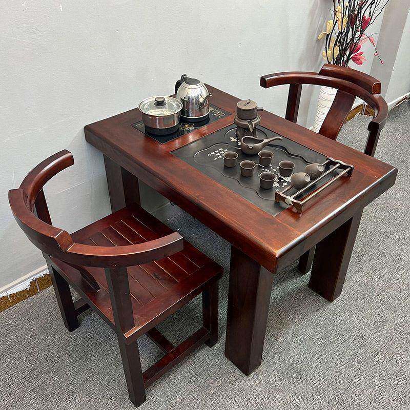 老木户型茶船几阳台茶桌椅组合木小茶台家用客QEO厅简约实小套装