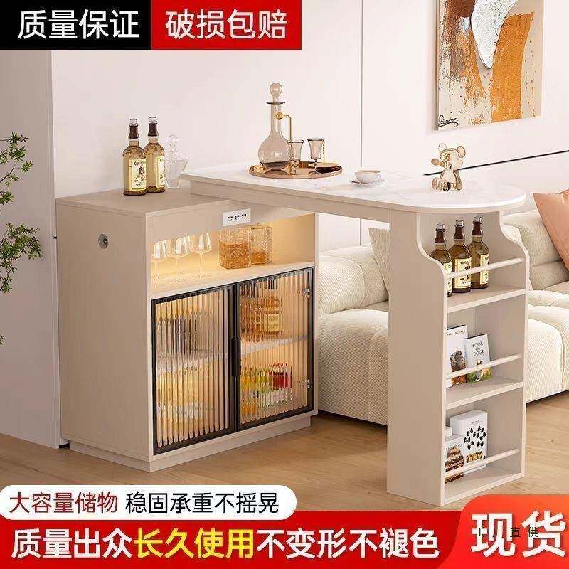吧台隔断复柜客厅抽纳拉式沙旁吧台古黑色IXH收柜餐发边柜带餐桌