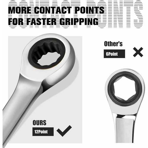 棘轮开口两用扳手大套装梅花工两用棘轮扳手汽扭修矩具扳915手组