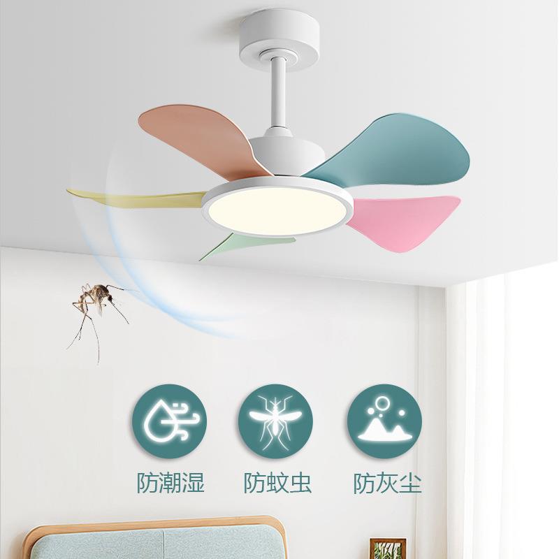餐厅风扇扇灯2025新PL-C5002款卧童房小型吊灯家用静儿音迷你电风