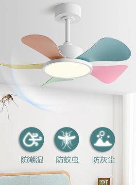 餐厅风扇扇灯2025新PL-C5002款卧童房小型吊灯家用静儿音迷你电风