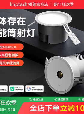 linptech领普人在智能筒灯嵌入式客厅防眩感应射灯无主灯天花板灯