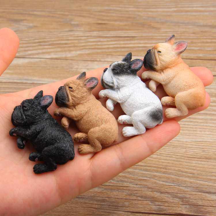 新款直销树脂汽车用品 法国斗牛犬可爱狗狗车载内饰摆件 手机壳冰