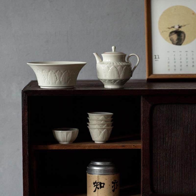 新款直销复古中式定窑建水茶钵水盂杯洗陶瓷水洗茶洗功夫茶具茶道,餐饮具,整套茶具,淘宝优惠券,粉丝福利购,淘宝优惠卷