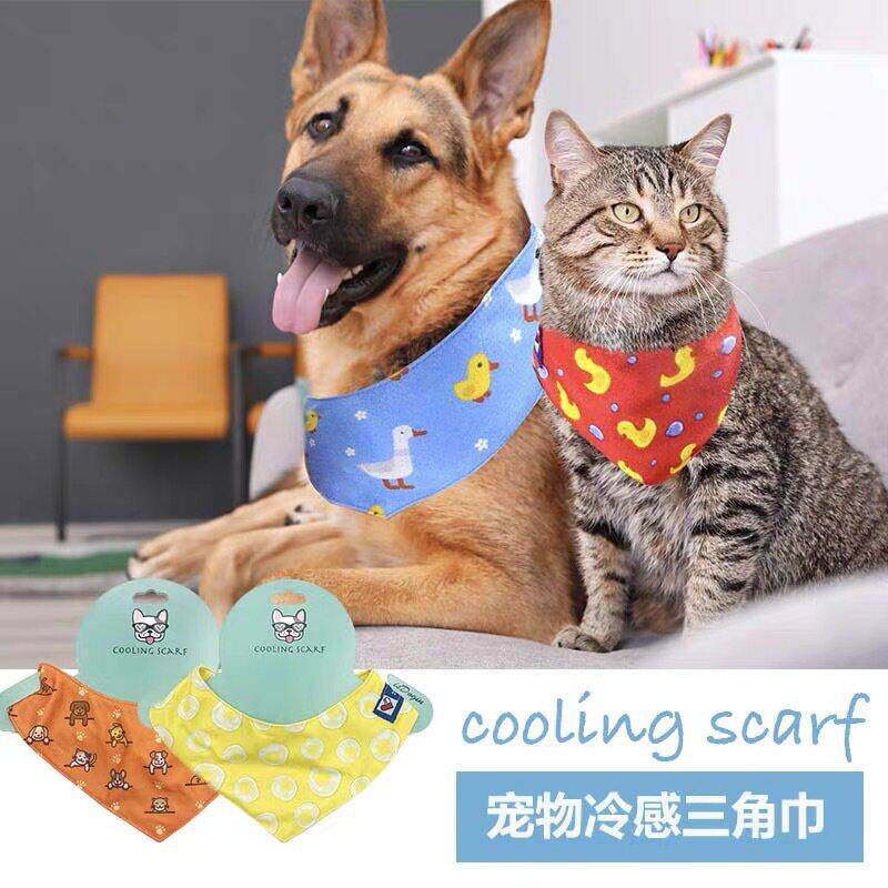 新款直销跨境宠物用品宠物降温衣降温围脖冷感三角巾狗狗防中暑亚