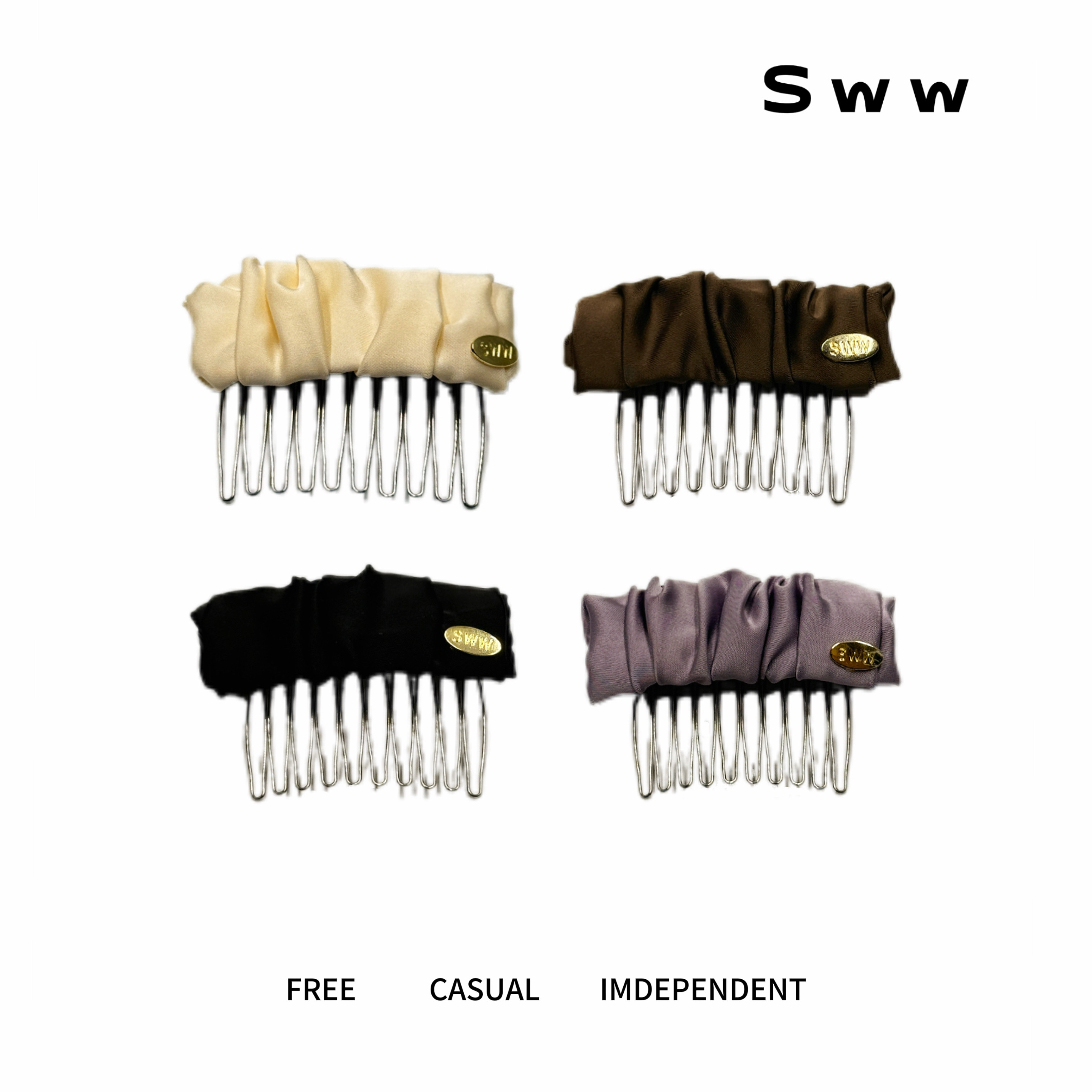 SWW/原创设计手工褶皱碎发无痕隐形蓬松神器增高颅顶网红百搭发夹,饰品/流行首饰/时尚饰品新,发饰,淘宝优惠券,粉丝福利购,淘宝优惠卷