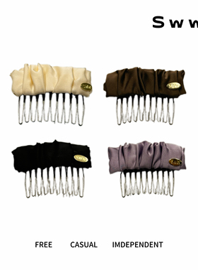 SWW/原创设计手工褶皱碎发无痕隐形蓬松神器增高颅顶网红百搭发夹