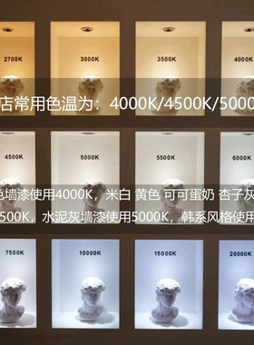 服装店3500K轨道射灯超市无频闪4000Kled4500K婚纱5000k95高显指