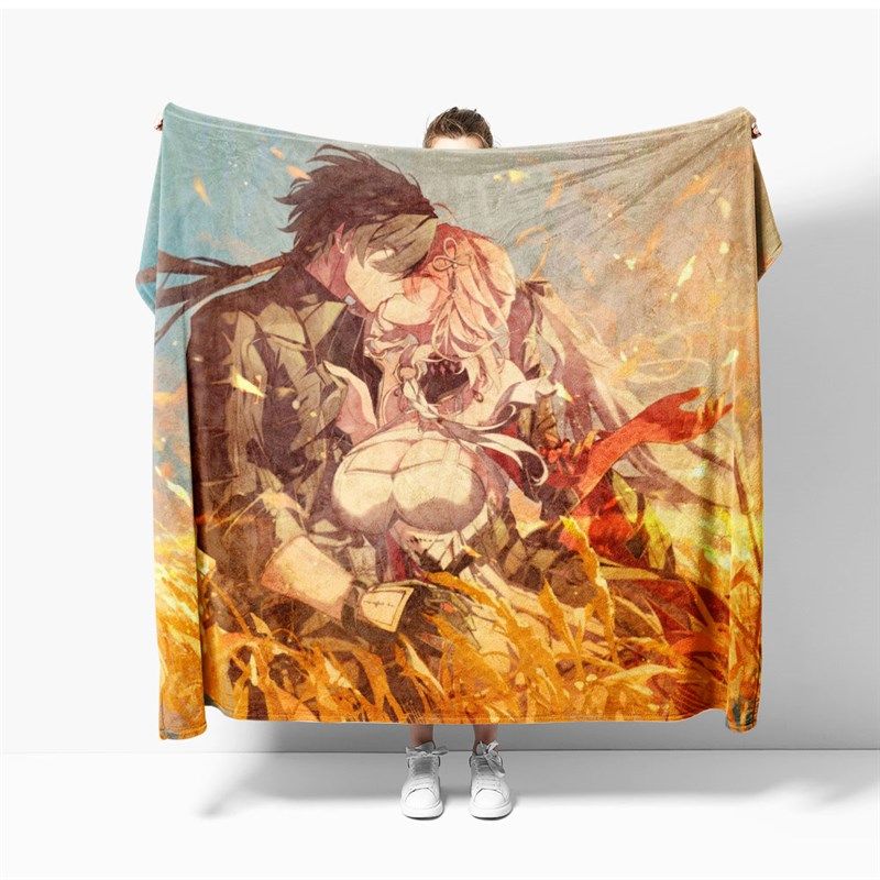长离盖毯鸣潮二次元游戏周边法兰绒DIY四季披肩盖腿多用空调毛毯