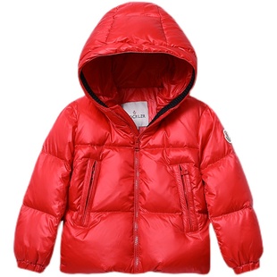 黑色儿童超轻羽绒服加厚短款2021新款女童冬款大童红色男童面包服
