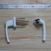 铝合金加厚全实心塑钢门锁 双面平开门传动把手 对穿门把手带保险