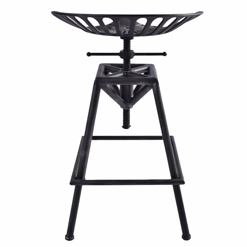 美式铸铁吧台椅家用升降铁艺餐椅咖啡厅奶茶店办公高脚凳欧式吧凳