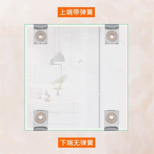 不锈钢玻璃镜夹墙体镜子固定夹反光玻璃托浴室玻璃镜片固定托镜子