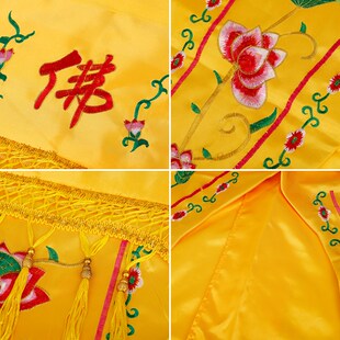 佛缦幡门龙帐欢门装饰绣品佛帐龙门桌围台布佛门荷花挡门帘幔帐