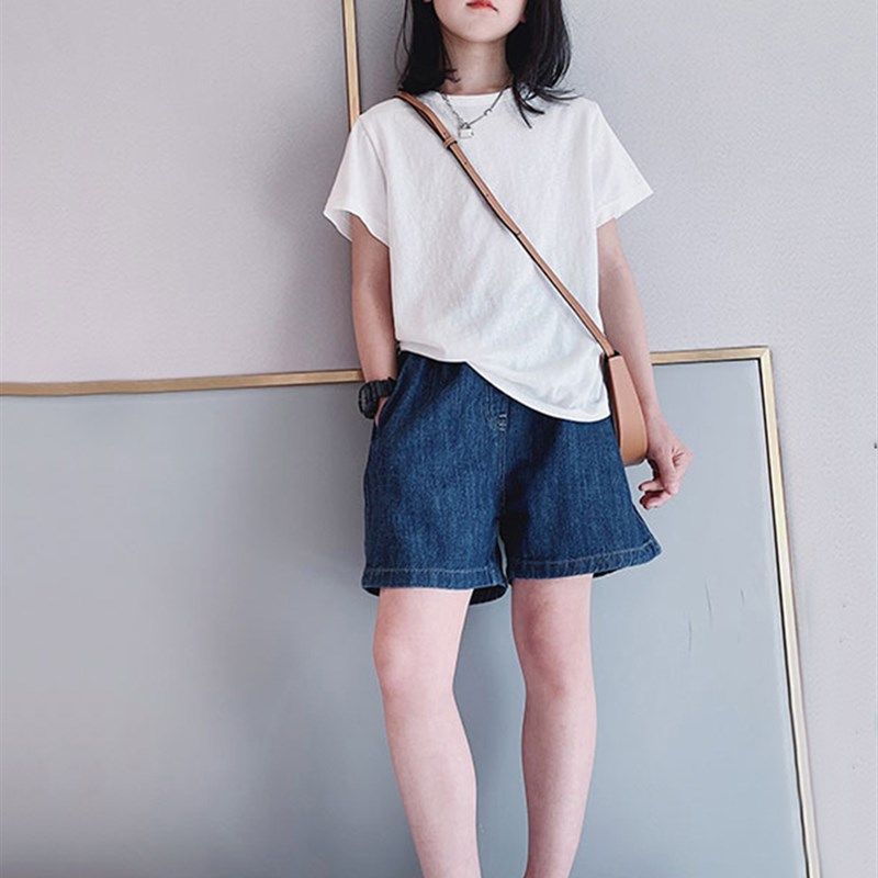 女童短裤2024夏装新款儿童高腰休闲薄款牛仔裤中大童洋气百搭夏季