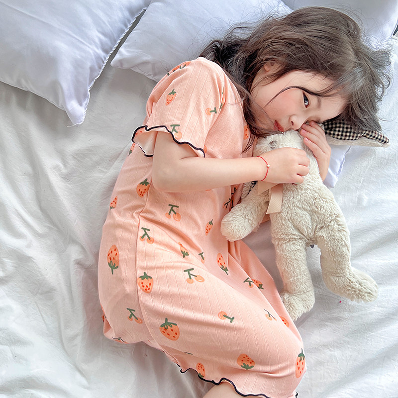 女童睡裙2023夏季新款宝宝短袖薄款家居裙子中大童夏天薄款睡衣,童装/婴儿装/亲子装,家居裙/睡裙,淘宝优惠券,粉丝福利购,淘宝优惠卷