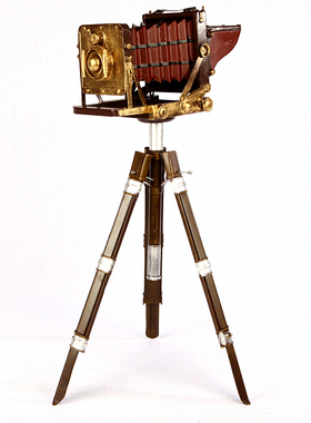 复古老式铁艺做三脚架照相机模型工艺品装饰品服装店铺橱窗道摆件