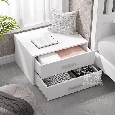 家用卧室矮柜子靠墙可坐地柜带门抽屉单个收纳储物柜置物柜WW216