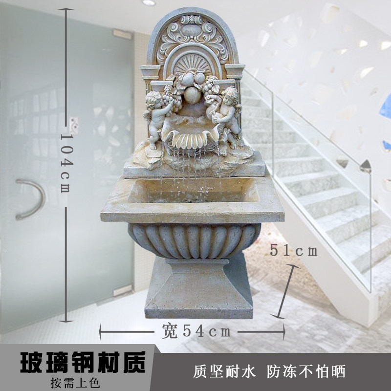 欧式落地循环流水喷水池庭院花园门厅阳台水景摆设天使小喷泉摆件
