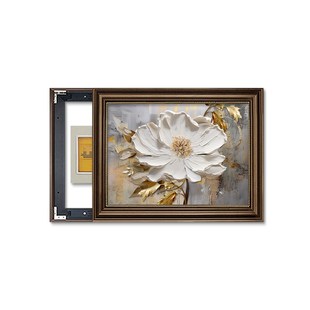 美式电表箱画遮挡装饰画手绘油画免打孔配电箱遮丑神器电闸盒挂画