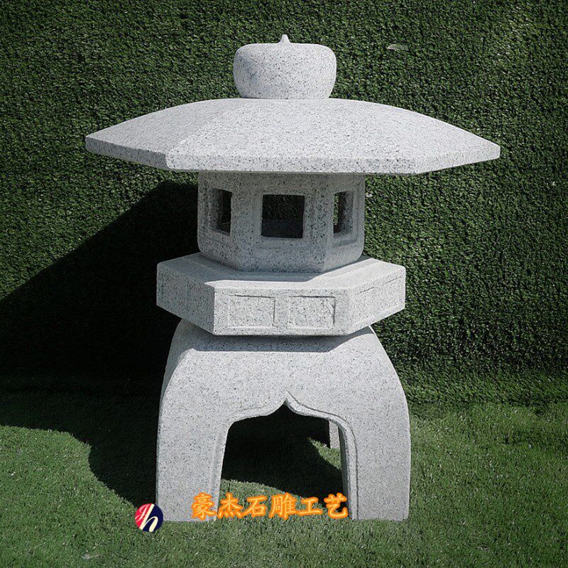石雕灯笼复古户外日式庭院石灯笼园林景观石灯雪见灯石灯摆件包邮