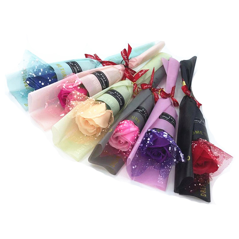 香皂玫瑰花单支肥皂花束情人节送闺蜜创意小礼品教师节送老师礼物