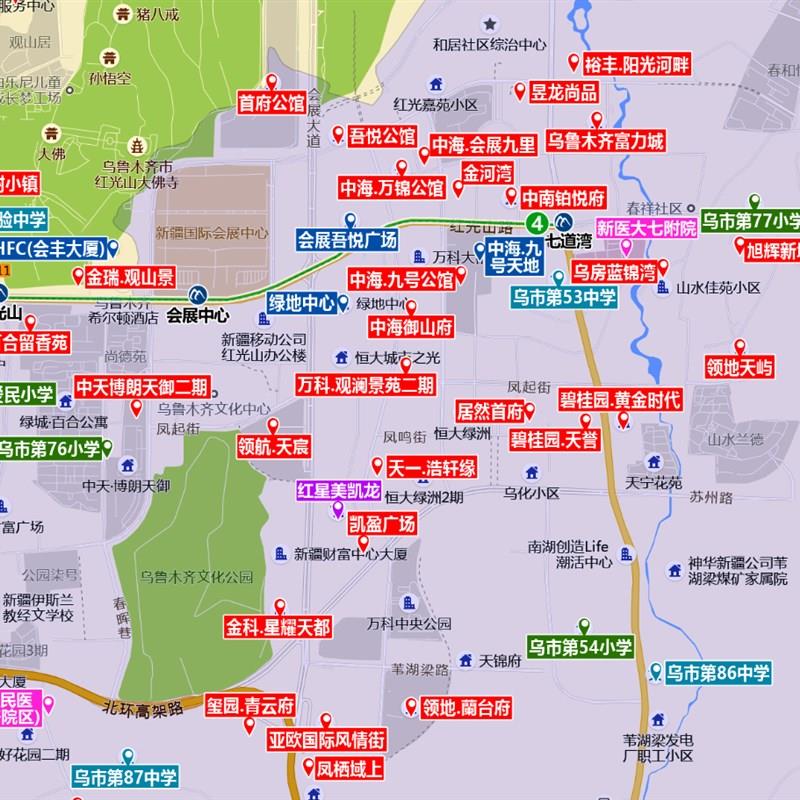 地图定制高清打印深圳市新房地图城市房产小区楼盘地图办公室包邮