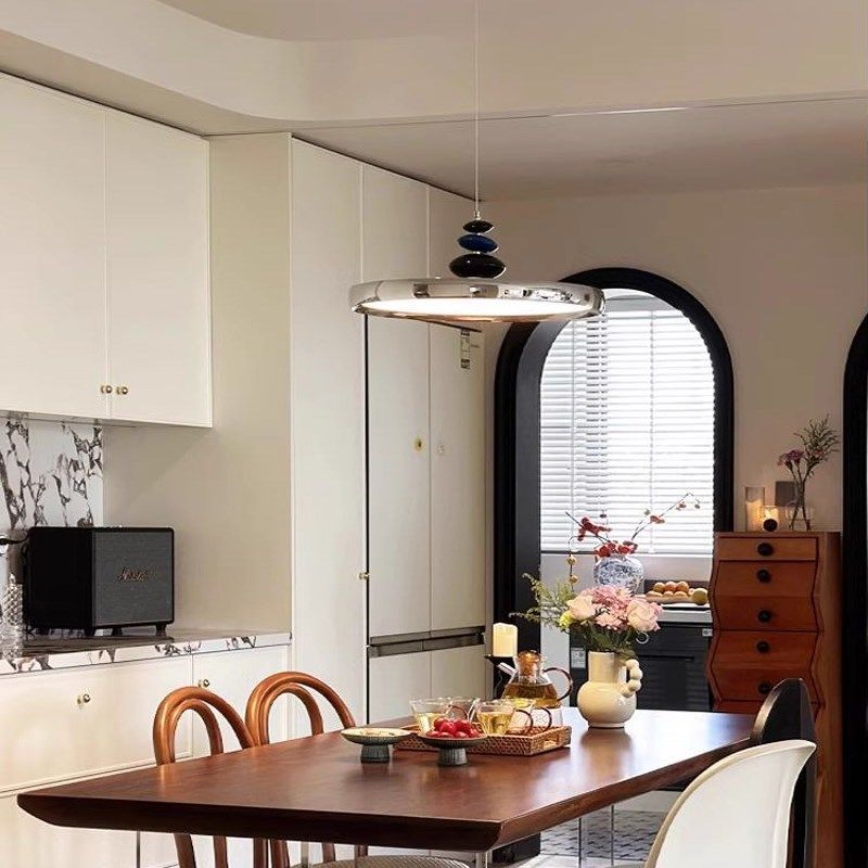 中古风飞碟餐厅吊灯意式极简吧台餐桌北欧全光谱高级感奶油风灯具,家装灯饰光源,餐厅吊灯,淘宝优惠券,粉丝福利购,淘宝优惠卷