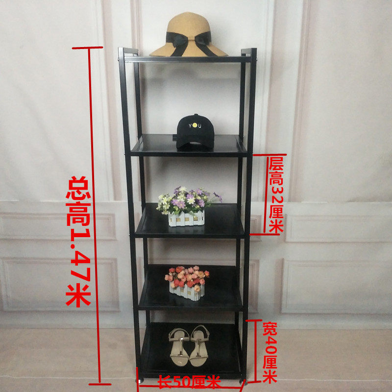 铁艺服装店鞋架展示架包架置物架工艺多层落地包包架室内挂衣架子