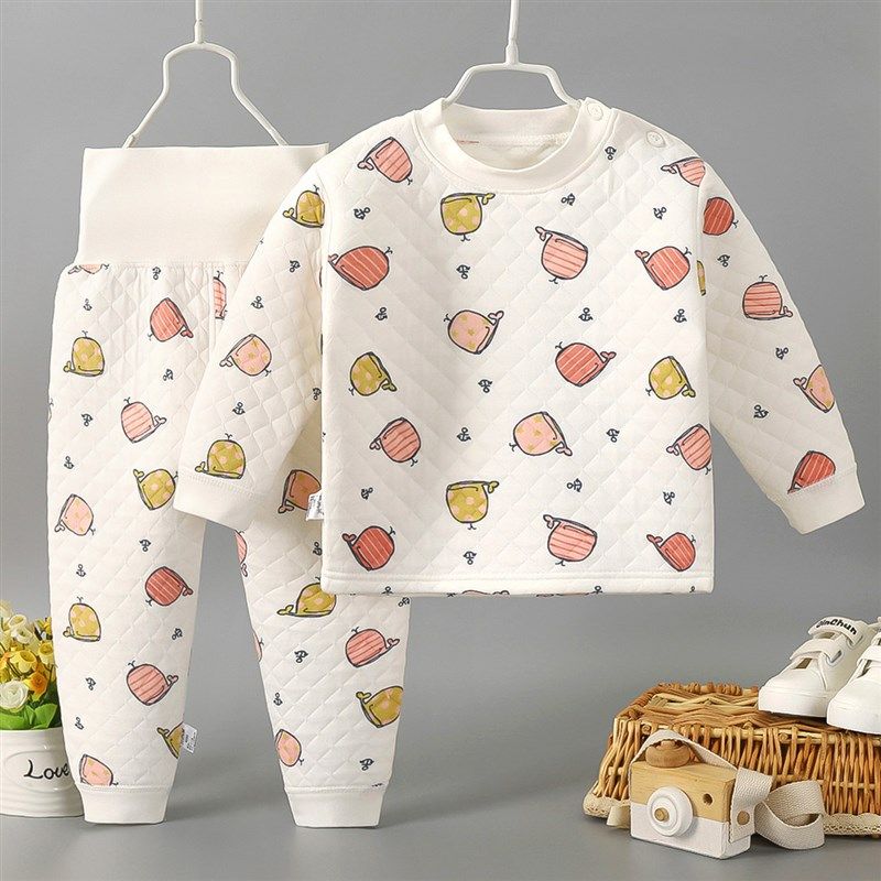婴儿保暖内衣套装秋冬女宝宝秋装夹棉婴儿秋衣秋裤男儿童睡衣春秋,童装/婴儿装/亲子装,内衣套装,淘宝优惠券,粉丝福利购,淘宝优惠卷