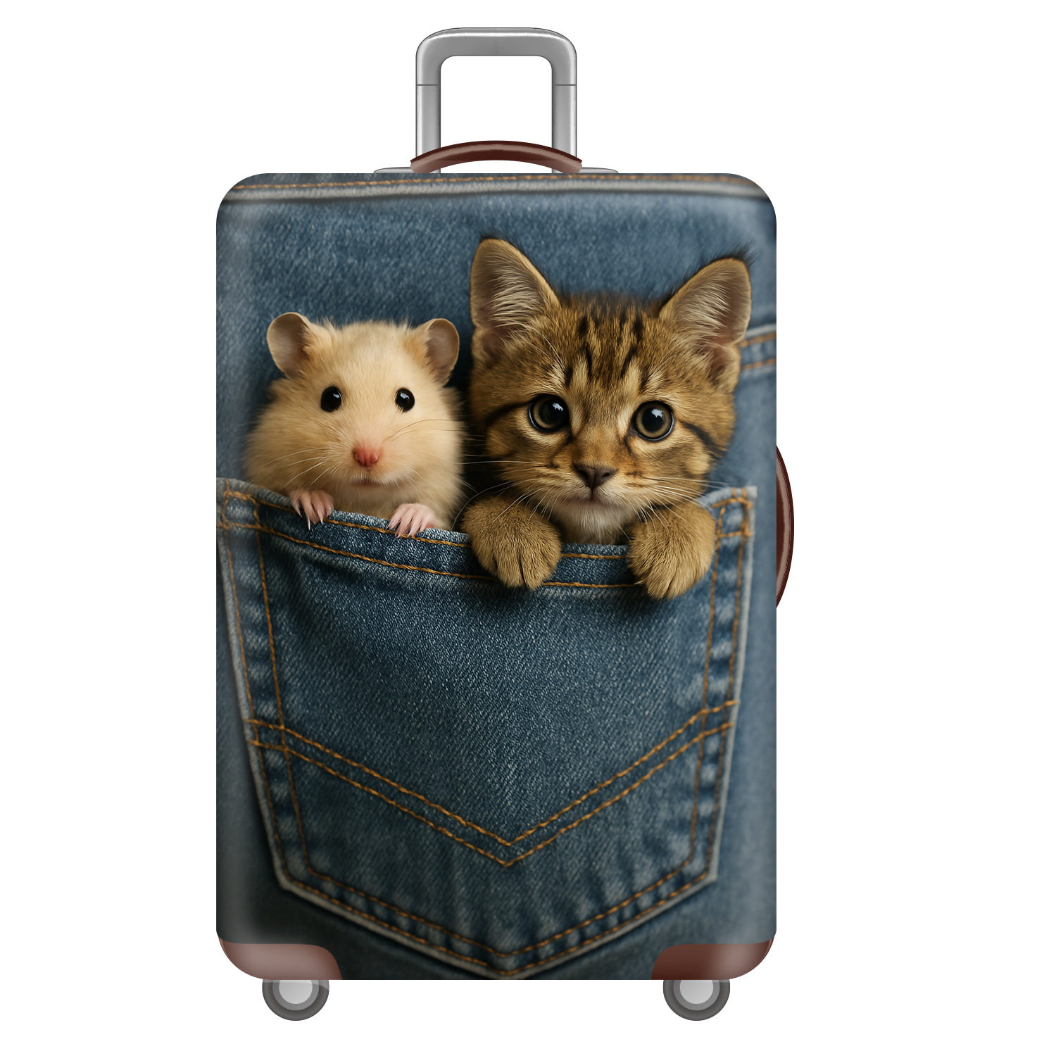 牛仔系列31猫咪弹力箱套拉杆箱旅行旅游登机行李皮箱保护罩防尘袋