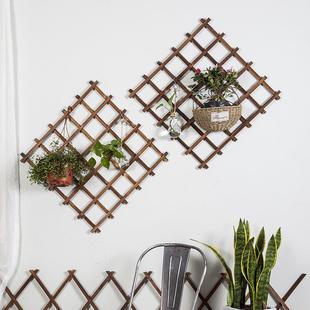 直销新款BK9K墙面艺术装饰爬藤架防腐木栅栏伸缩木拉网攀爬架网格