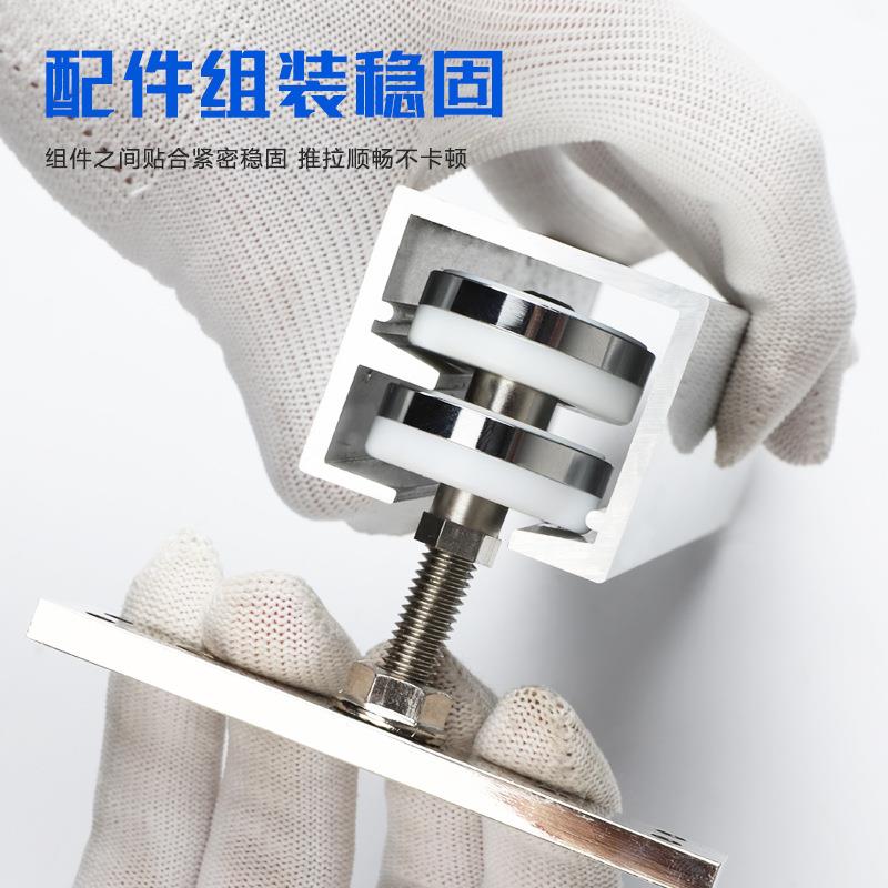 直销新款厨房卫生间万向折叠门轨道移门吊轮推拉门滑轨阳台隔断门