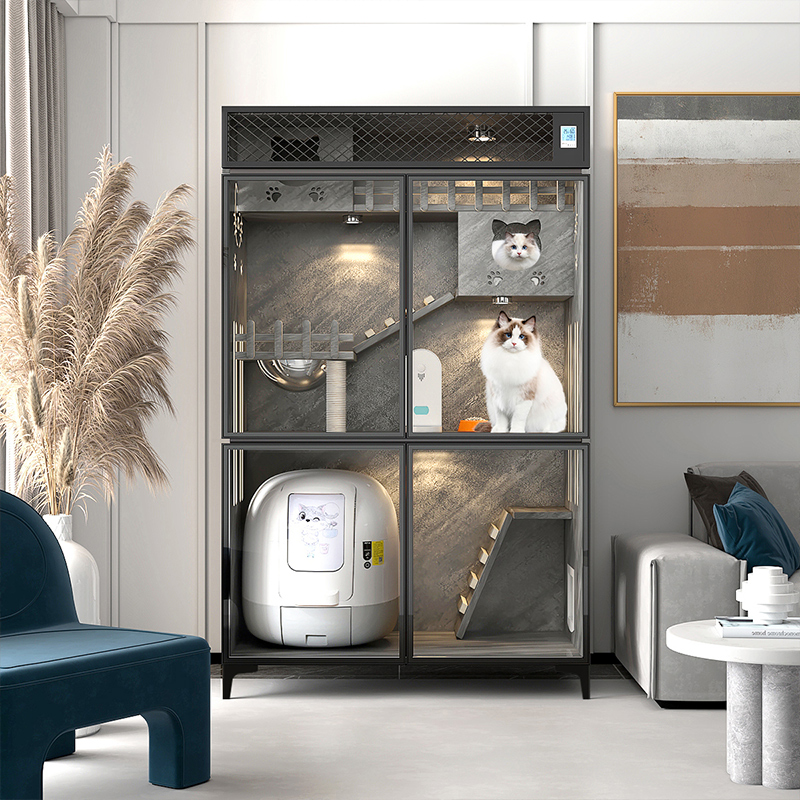 猫笼子家用室内猫砂盆猫爬架一体超大自由空间猫咪幼猫猫窝猫别墅