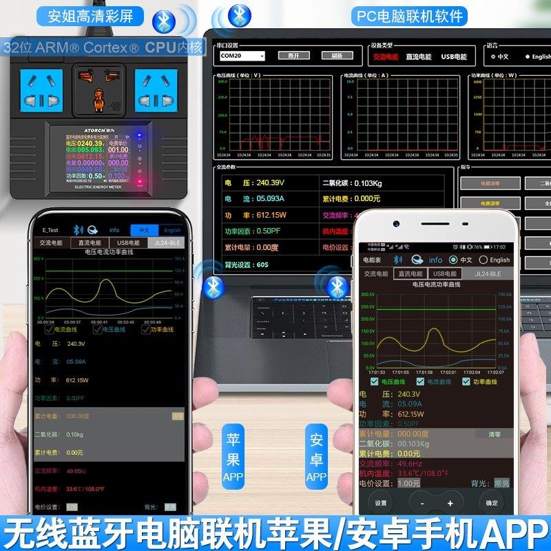 新AC交流数显电力监测仪家用多功u能电压表电流电量频率表功率销