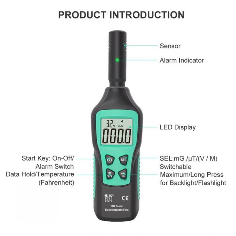 Radiation Dosimeter EMF Meter Electromagnetic Radiation Dete