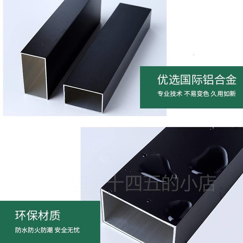 。黑色铝合金方管20x25x30x40x50x60x80x100铝方管铝方通型材铝格