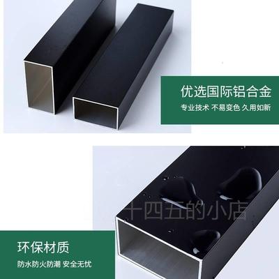 。黑色铝合金方管20x25x30x40x50x60x80x100铝方管铝方通型材铝格