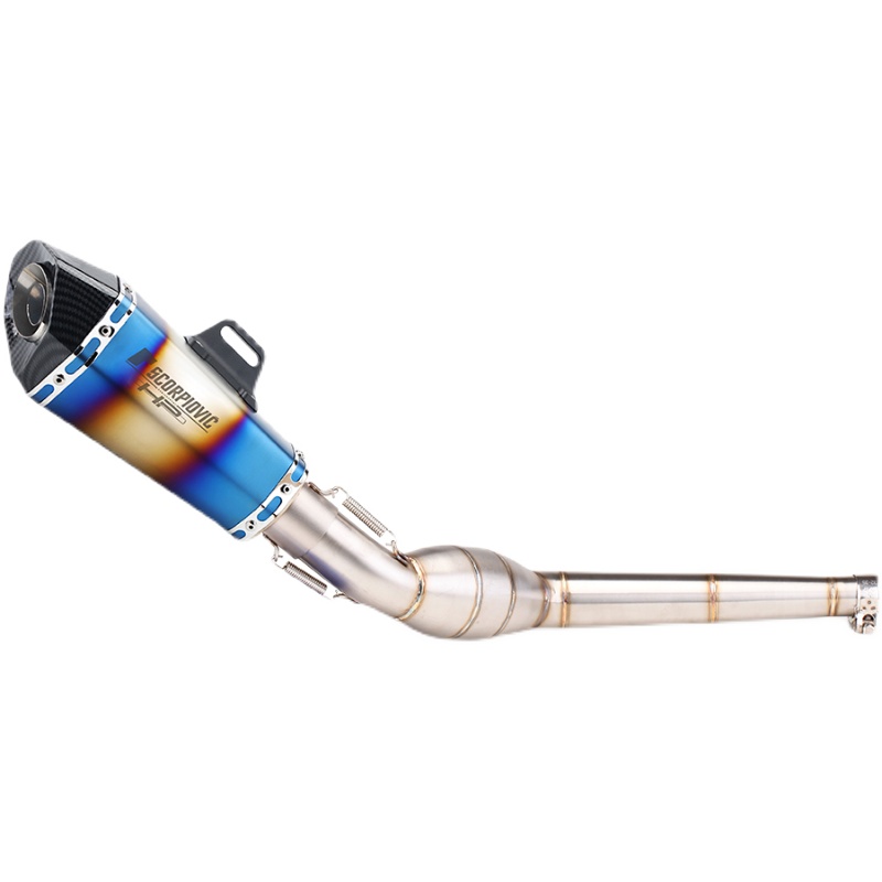 适用阿普利亚GPR125 150排气改装 中段带类三元回压鼓 尾段改装