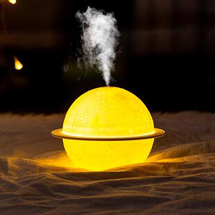跨境星球加湿器氛围小夜灯usb插电大容量家用办公桌面静 直销新款