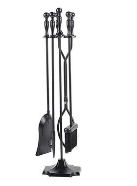 直销新款家用美式乡村铁艺火炉壁炉工具户外烤火炉工具收纳架