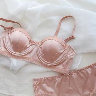 直销新款半杯内衣女小胸聚拢薄款夏季文胸夏天性感法式少女防滑无