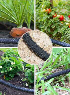 新款直销跨境1/2'自动节水滴灌微孔渗水管套装园林花园pe橡胶管