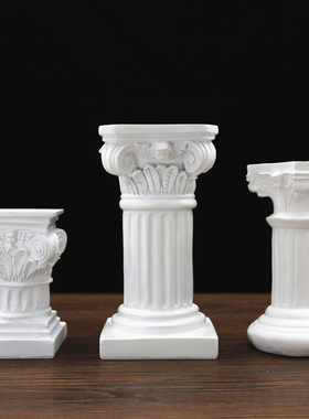 欧式创意礼品婚庆装饰柱子家居软装欧美风复古罗马柱天使雕塑摆件